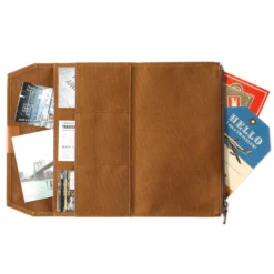TF Regular Cotton Zipper Case Brown - Regular Size