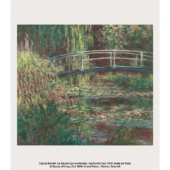 The Water Lily Pond, Symphony in Rose (Claude Monet) Risography A3