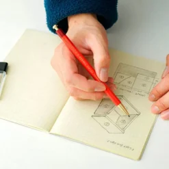 Timber Brass Pencil Red