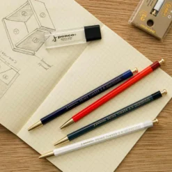 Timber Brass Pencil Red