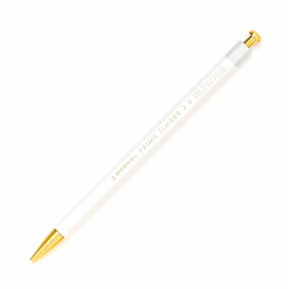 Timber Brass Pencil White