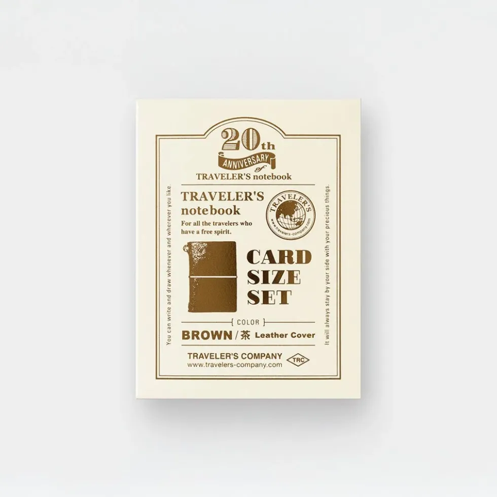 TRAVELER’S notebook Card Size 20th Anniversary Set Brown
