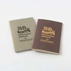 TRAVELER’S notebook Card Size 20th Anniversary Set Brown