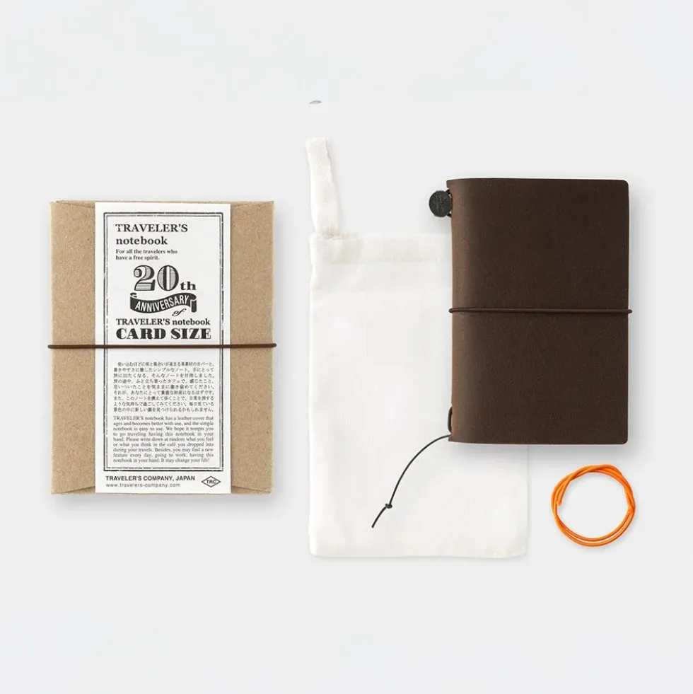 TRAVELER’S notebook Card Size 20th Anniversary Set Brown