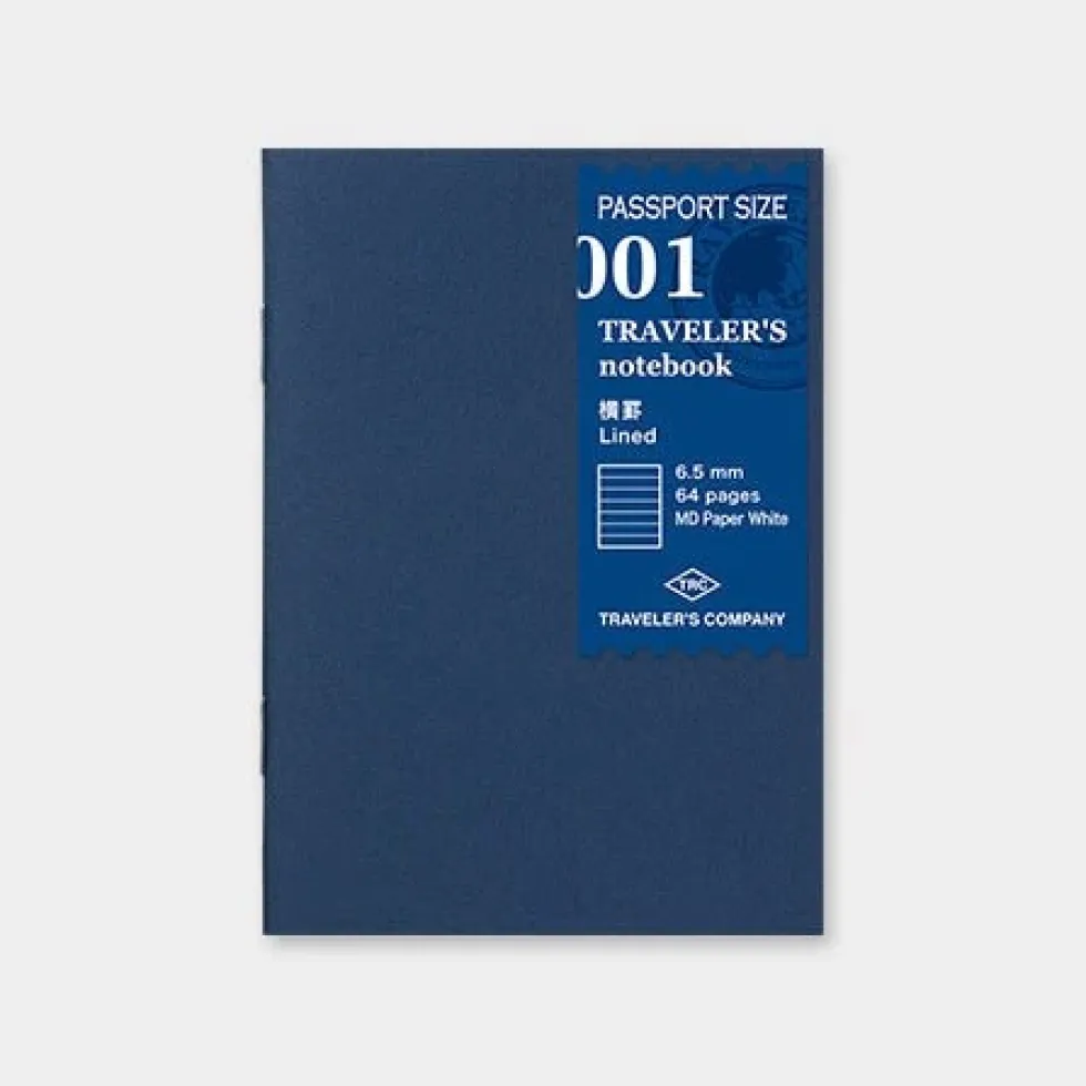 TRAVELER'S notebook Recambio 001 Líneas - Tamaño Pasaporte