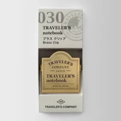 TRAVELER'S notebook Recambio 030 Clip Latón Logo TRC