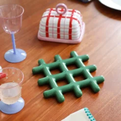 Trivet Grid Green