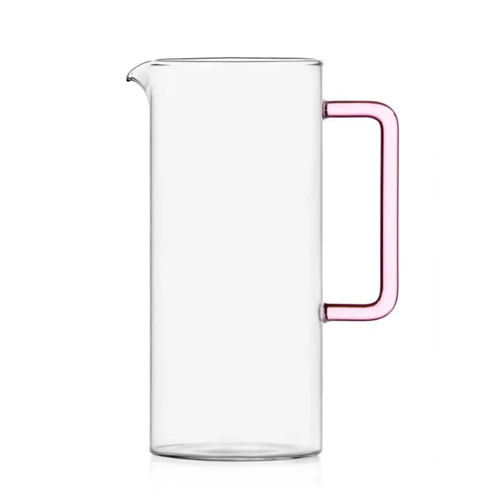 Tube Jug With Pink Handle