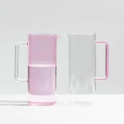 Tube Jug With Pink Handle