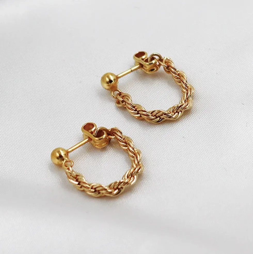 Twister Earrings Gold