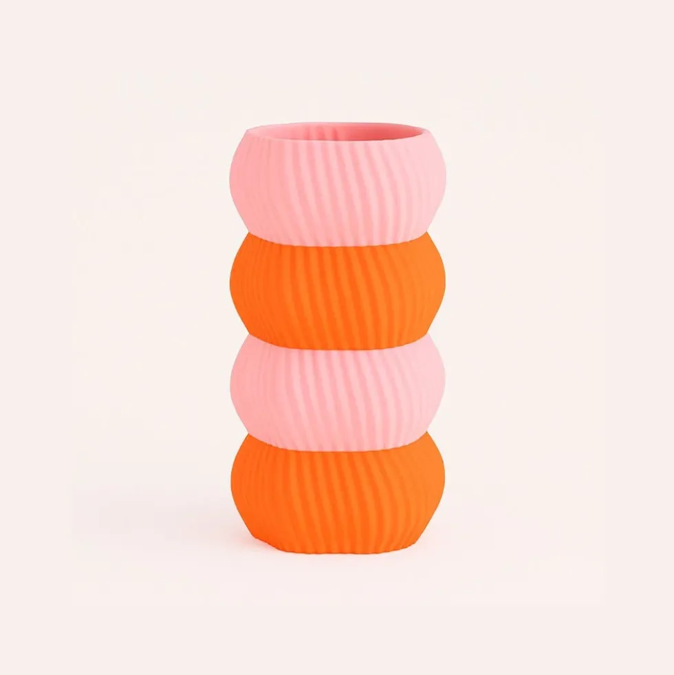 Vase ONDRA Bicolor - Pink Orange