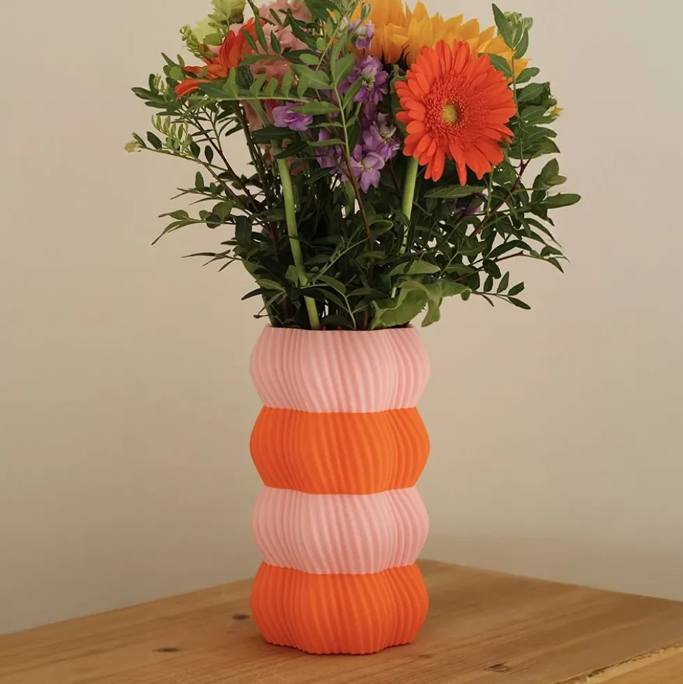 Vase ONDRA Bicolor - Pink Orange
