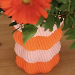 Vase ONDRA Bicolor - Pink Orange