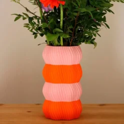Vase ONDRA Bicolor - Pink Orange