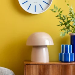Vase Rayado Retro Wide Cobalt Blue