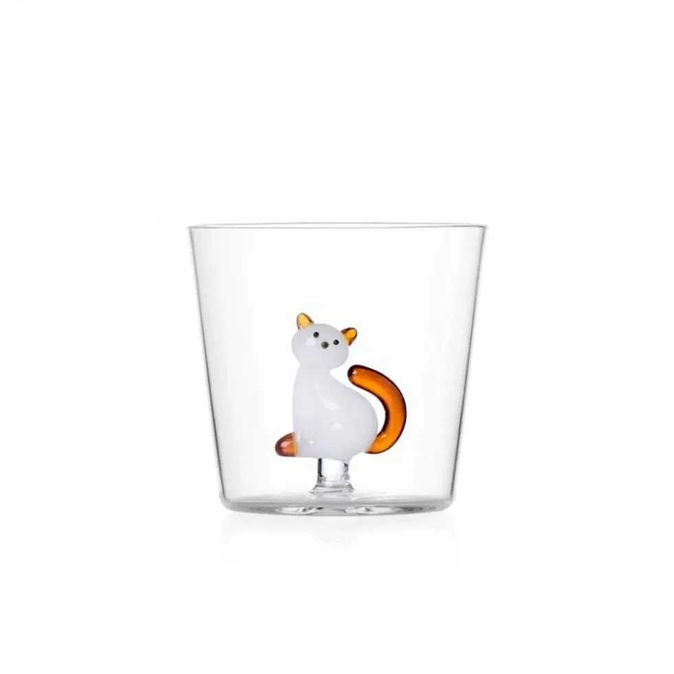 Vaso Gato con Cola Ámbar 35cl Tabby Cat