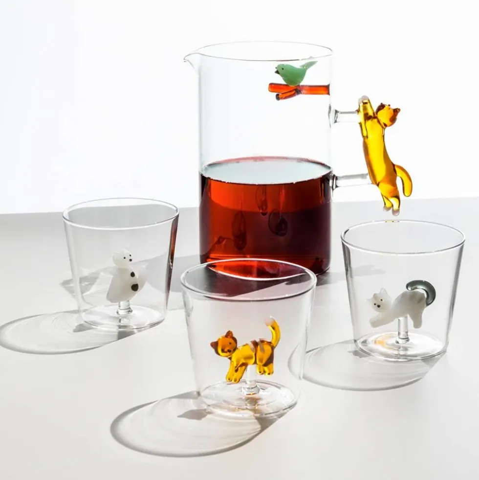 Vaso Gato con Cola Ámbar 35cl Tabby Cat
