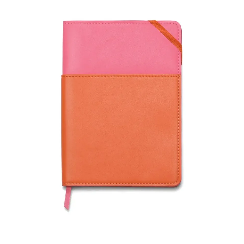 Vegan Leather Pocket Journal Pink & Chill