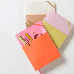 Vegan Leather Pocket Journal Pink & Chill