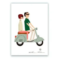 Vespa Giclée Print A5