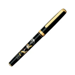 Vicoh Modern Maki-e Fountain Pen Nib M 18kt Crane Mt Fuji
