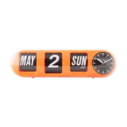 Wall Clock Tube Flip Orange