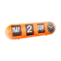 Wall Clock Tube Flip Orange