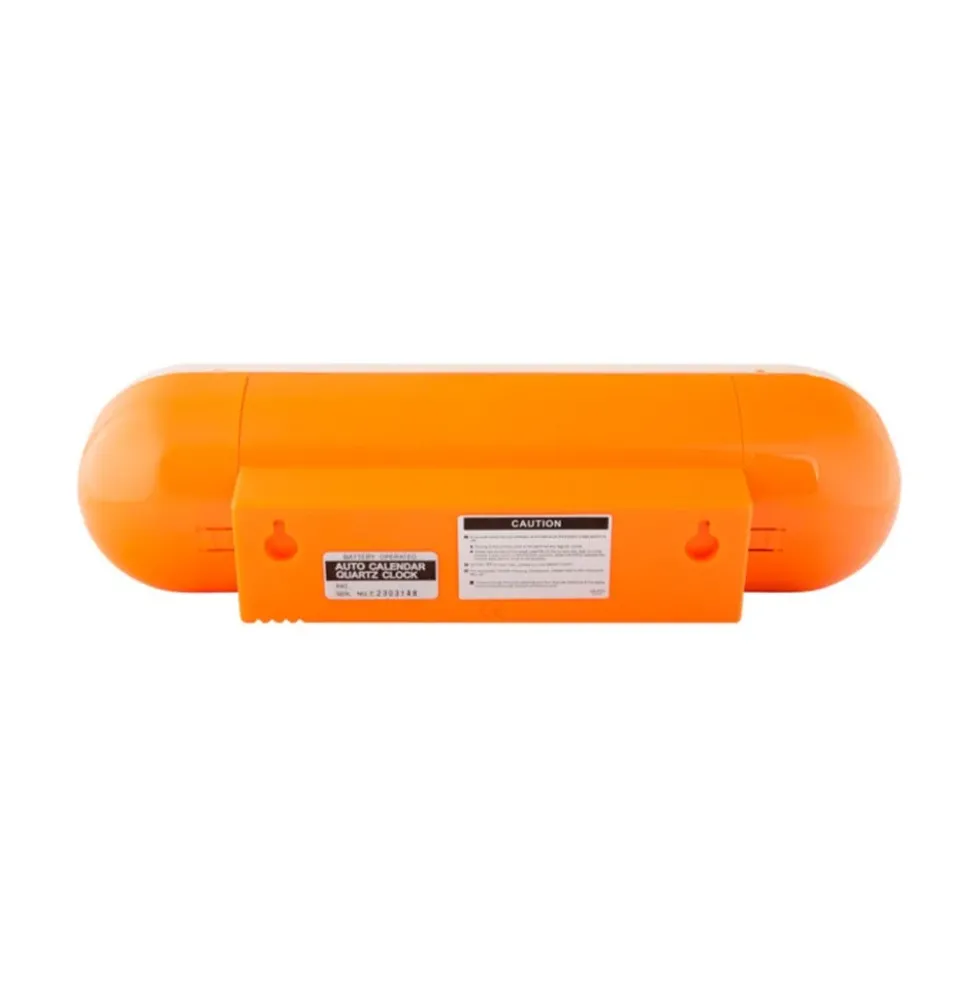 Wall Clock Tube Flip Orange