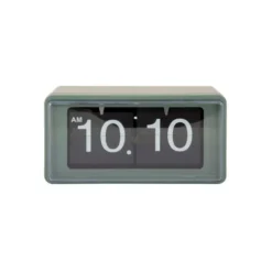 Wall Table Clock Retro Boxed Flip Jungle Green