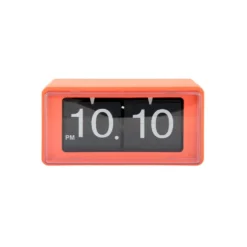 Wall Table Clock Retro Boxed Flip Jungle Orange