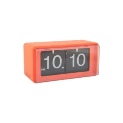 Wall Table Clock Retro Boxed Flip Jungle Orange
