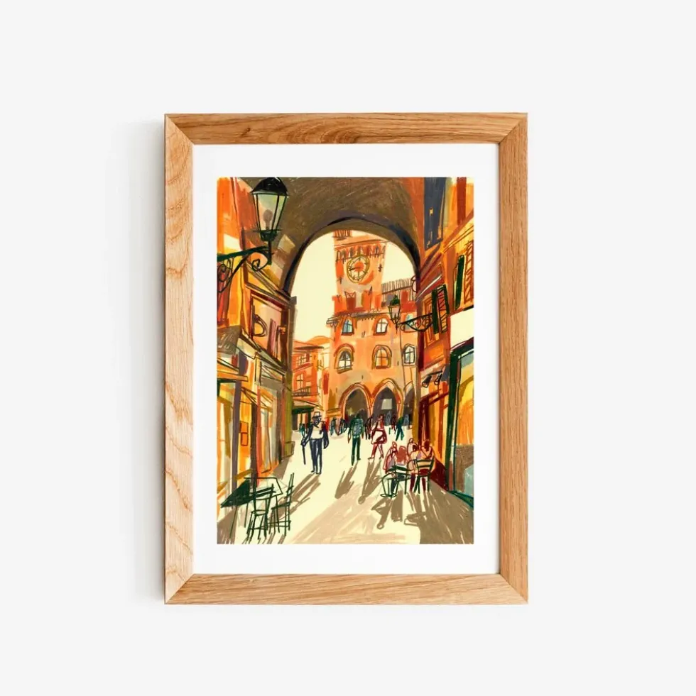 Warm Autumn Afternoon in Bologna Giclée Print