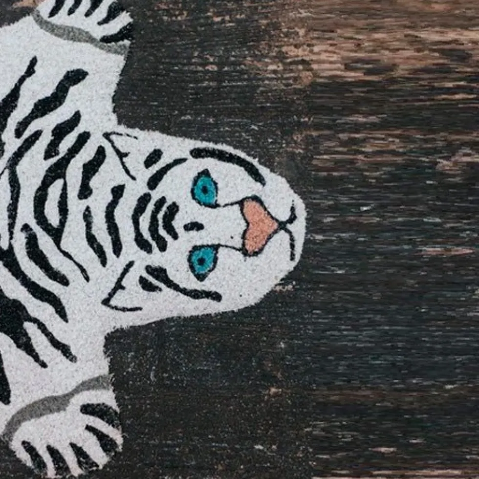 White Tiger Doormat