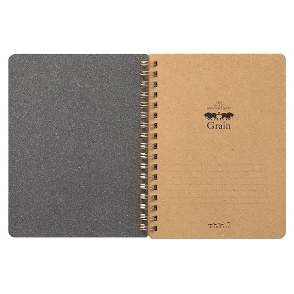 WM Ring Notebook Grain B6 Variant Dark Brown