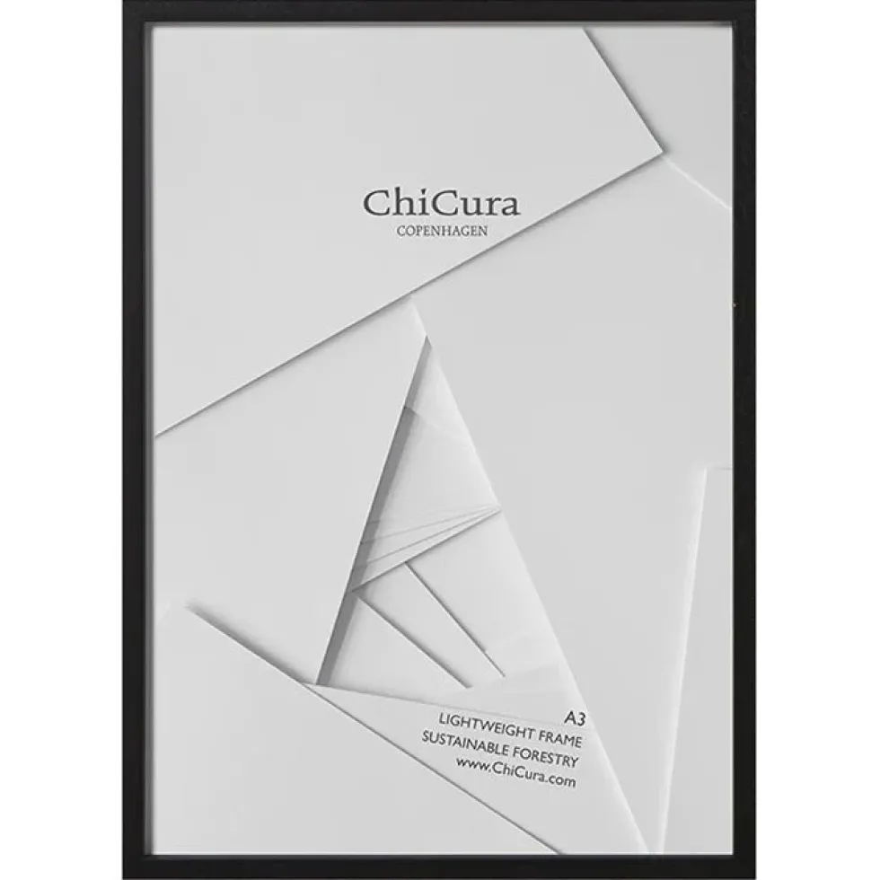 Wooden Frame A3 Glass Black