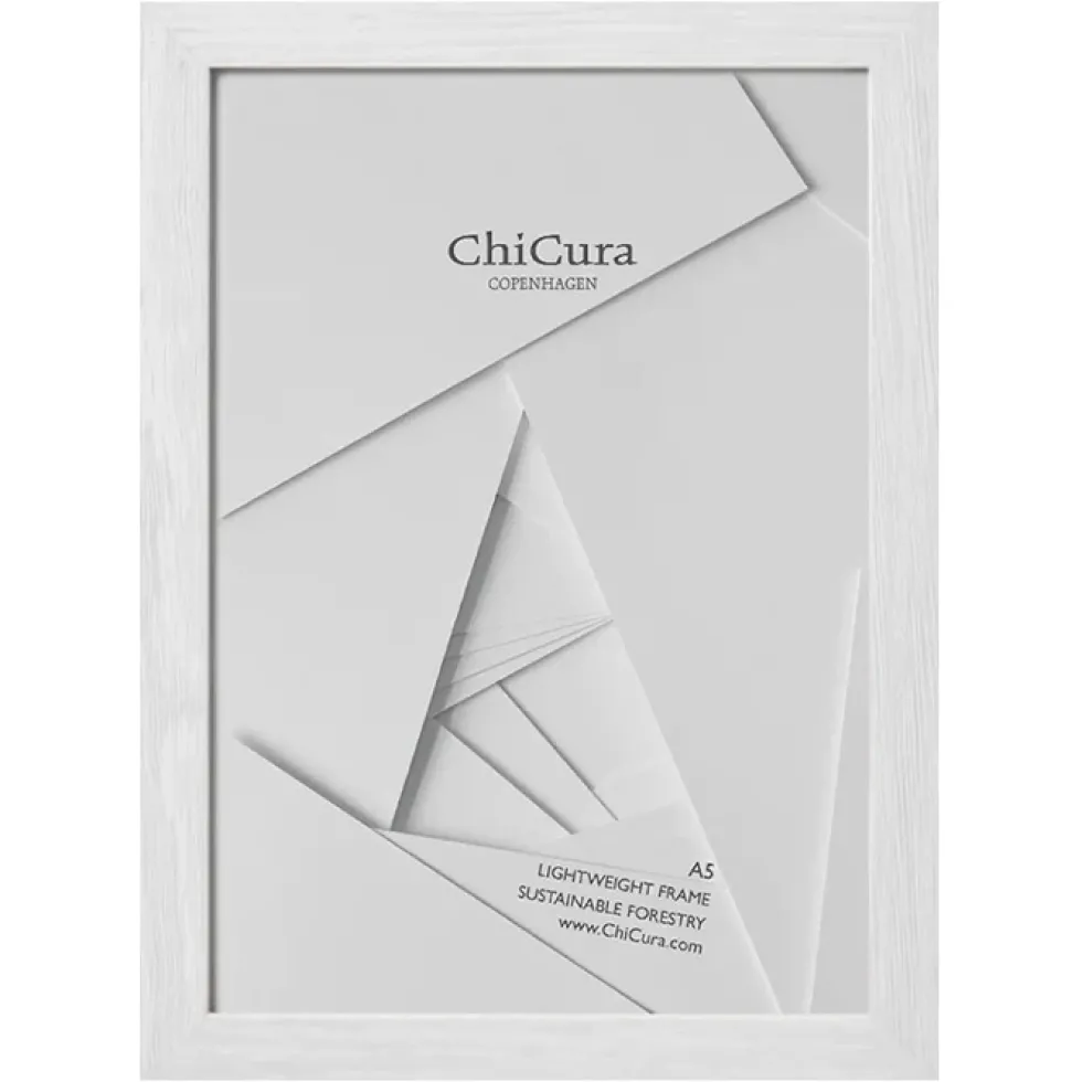 Wooden Frame A5 Glass White