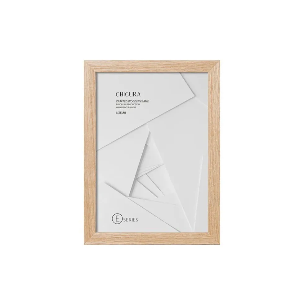 Wooden Frame E A5 Oak - Anti-Reflective Acrylic