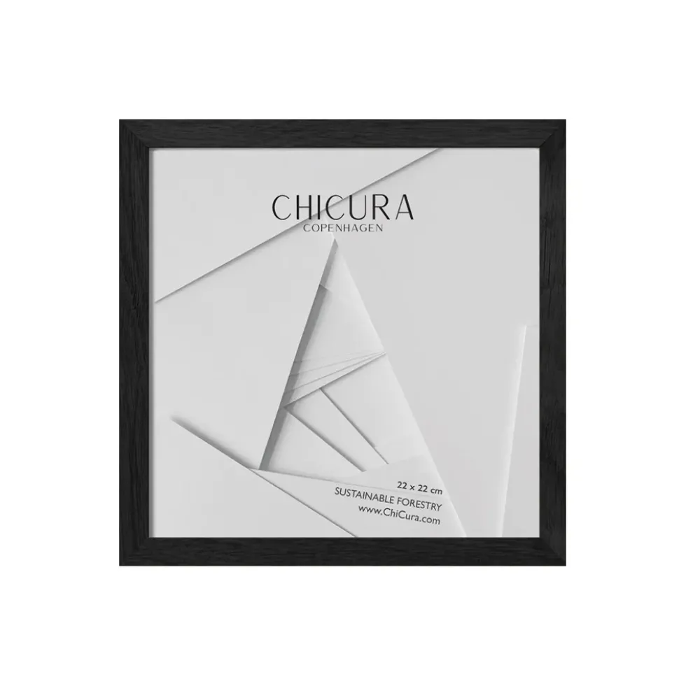 Wooden Frame 22x22 Glass Black