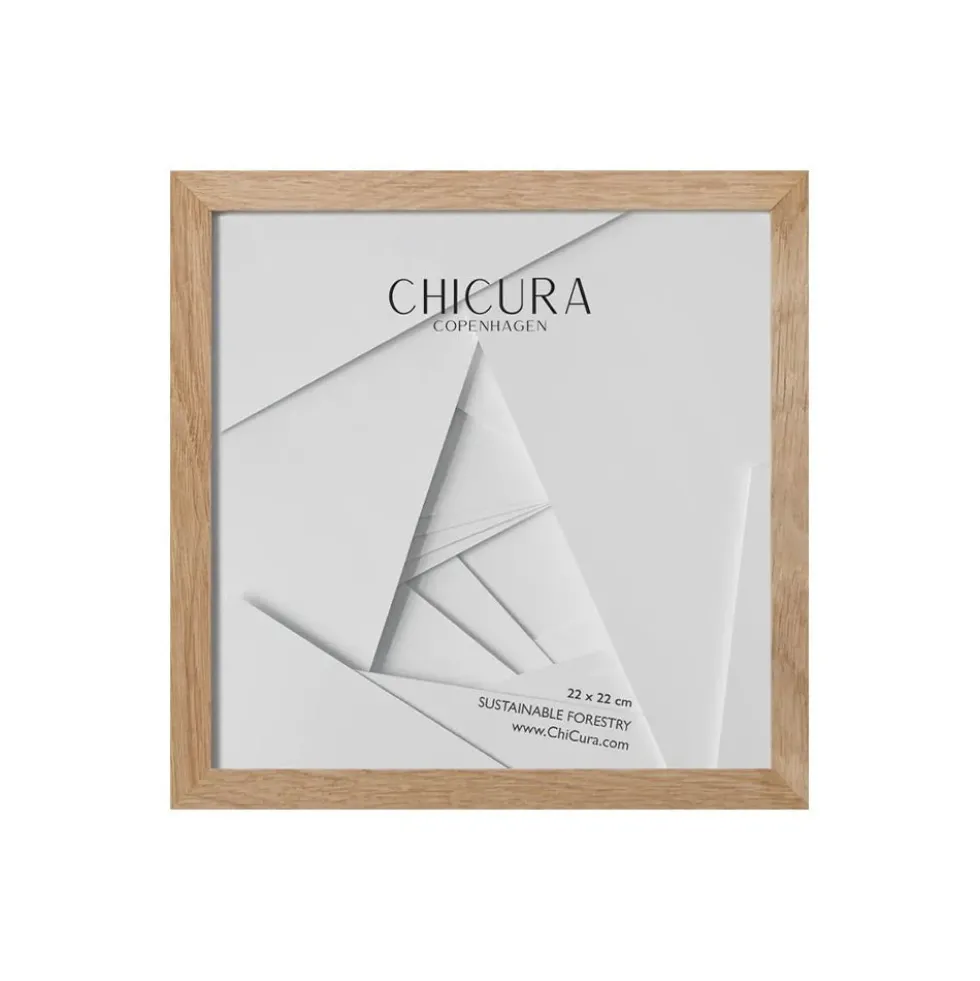 Wooden Frame 22x22 Glass Oak