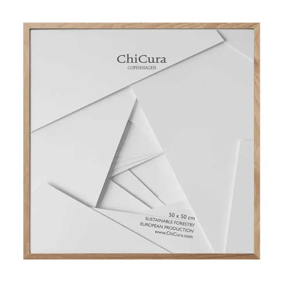 Wooden Frame 50x50 Glass Oak