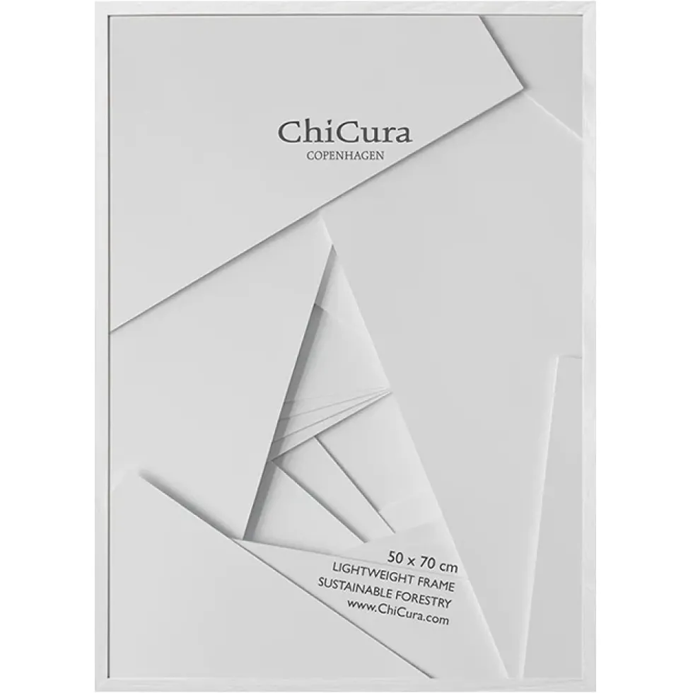 Wooden Frame 50x70 Glass White
