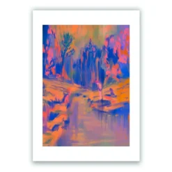 Young Man and His Dog Giclée Print A4