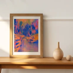 Young Man and His Dog Giclée Print A4