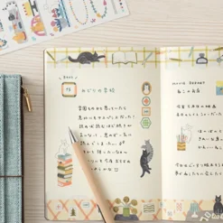 Yuru Log Sticker 2 Sheets Cat