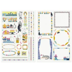 Yuru Log Sticker 2 Sheets Cat
